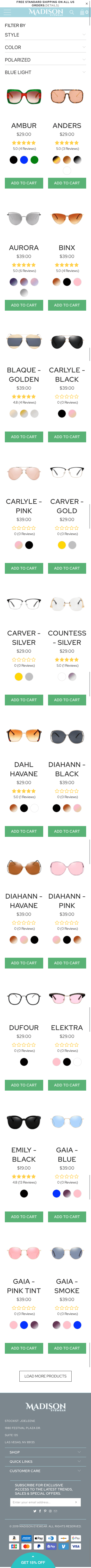 Collection Page mobile-view